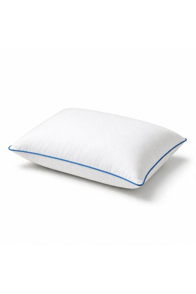 Binna Soft Eco Biyeli Yastık 50x70 cm 600 gr Boncuk Silikon Elyaf Dolgulu - Mavi