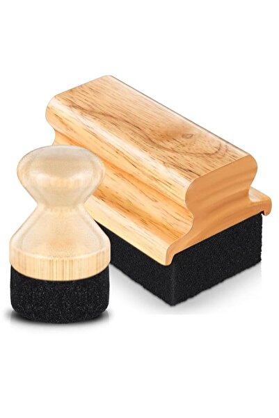 Generic Brand Cutting Board Oil Wax Applicator, 2Pcs Natural Bamboo Applicato...