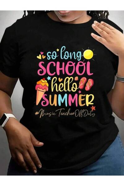 21JNRY تي شيرت So Long Hello Summer Music Teacher Off Duty للرجال والنساء للع...