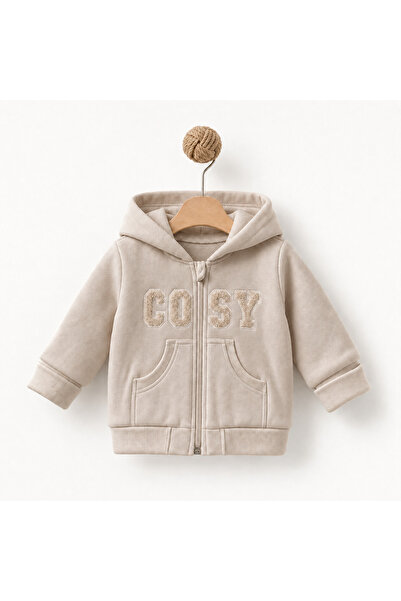 BabyCosy Organic Wear Unisex Hooded Cardigan 47% Cotton Modal Blend Zippered ...