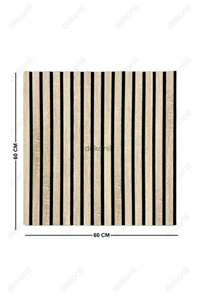 Dekonil Mdf Ahşap Keçeli Akustik Duvar Paneli 60x60 cm - Sonoma