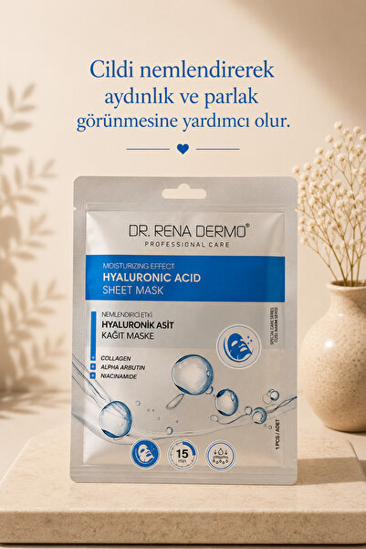 Dr. Rena Dermo Hyaluronik Asit Aydınlatıcı Ve Nemlendirici Etkili Tek Kullanı...