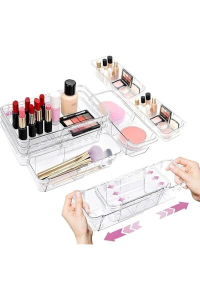 Generic Premify 14Pcs Drawer Organizer, Extendable Adjustable Vanity Storage ...