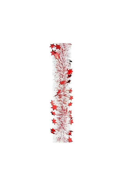 Generic Brand Smiffys Christmas Tinsel with Stars Red 200cmx10cm