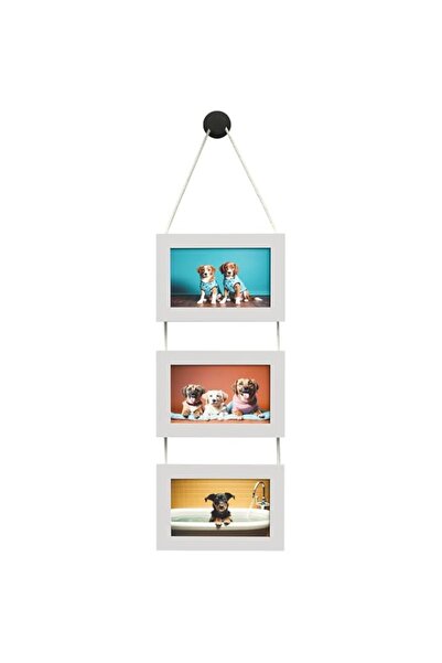 Generic Brand 4x6 Hanging Picture Frames Collage Wall Decor, 3-Frame Set, Rus...