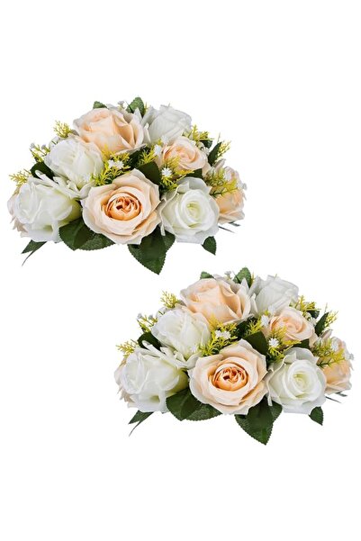 Generic Brand NUPTIO Flower Balls Table Centerpieces: Peachy Champagne & Whit...