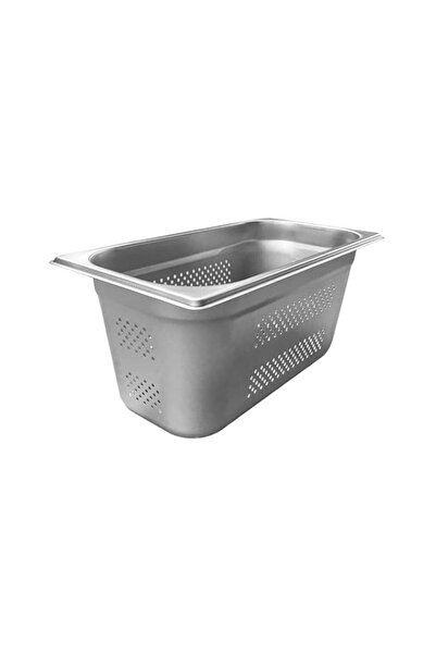Generic Vague Stainless Steel 1/3 Perforated Gastronorm Pan, 150 mm Size