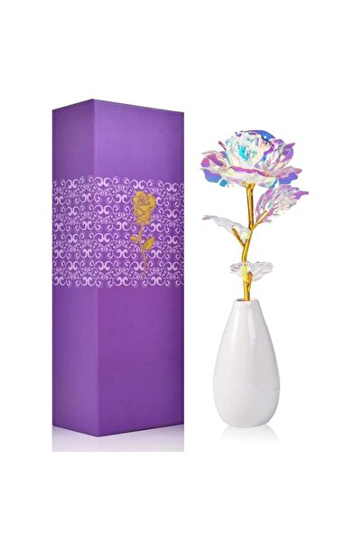 Generic Artificial Rose Flowers with Vase, Valentines Gifts for Her Mom Wife ...