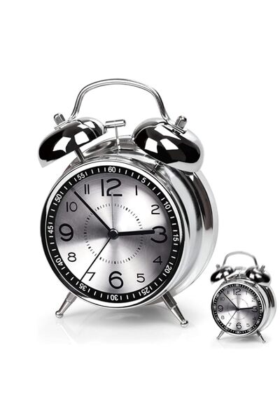 Generic Brand Vintage Retro Twin Bell Alarm Clock 4.5 Inch, Loud Ring for Hea...