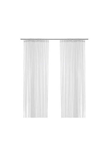 Generic Brand Ikea Mesh Lace Curtains, 110 Inch By 98 Inch, 1 Pair, White