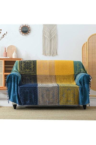 Generic Boho Couch Cover Blanket - Boho Tribal Woven Chenille Throw Blanket w...