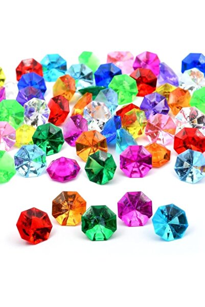 Generic X spring Acrylic Diamond Gems, Octagon Sparkling Crystals, 72 pcs Bul...