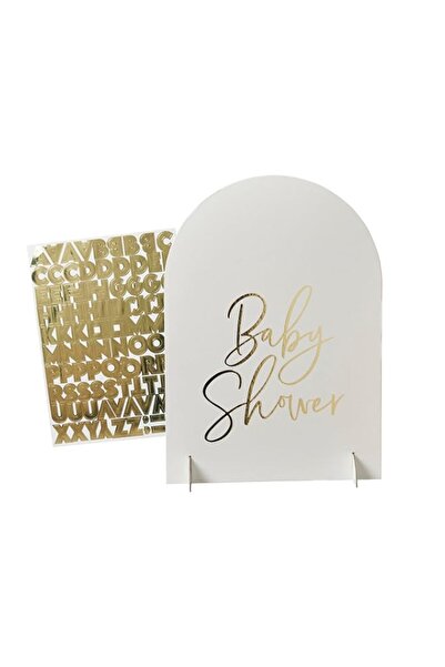 Generic Club Green Customisable Baby Shower Gold Sign, Baby Shower Party Tabl...
