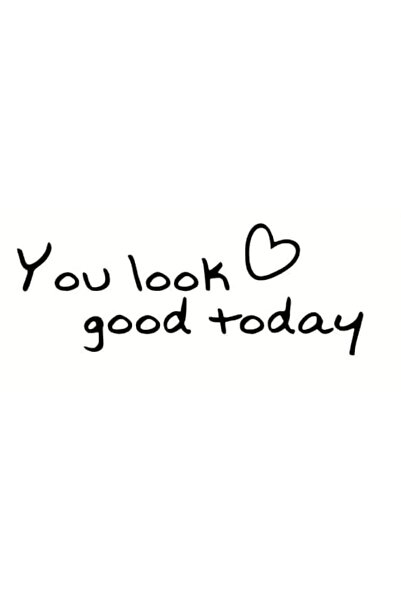 Generic You Look Good Today Mirror Decal Sticker, 17x6.5 cm, Black | Inspirat...