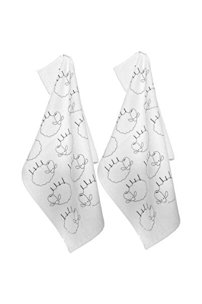 Generic Alwan Turkish 100% Cotton Kitchen Hand Towel Set of 2 with Cute Sheep...