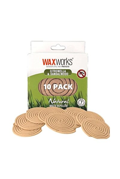 Generic Brand Waxworks Citronella & Sandalwood Incense Coils – Eco-Friendly M...