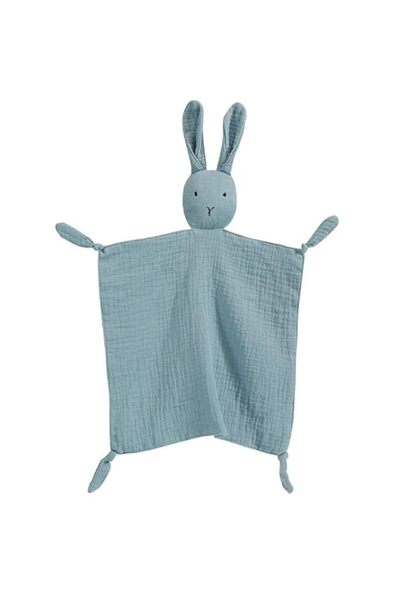 Generic Organic Cotton Muslin Lovey Blanket, Organic Cotton Muslin Bunny Secu...