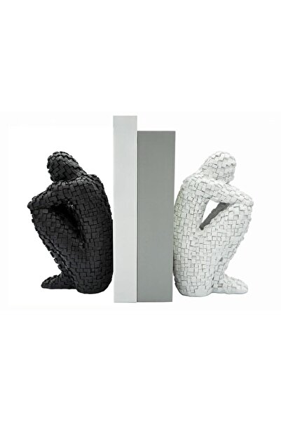 Generic THE WHITE SHOP Mosaic Decorative Bookends, Modern Book Ends for Shelv...