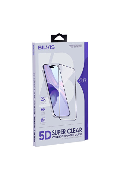 İphone 17 Pro Bilvis 3D Cam Ekran Koruyucu - Siyah