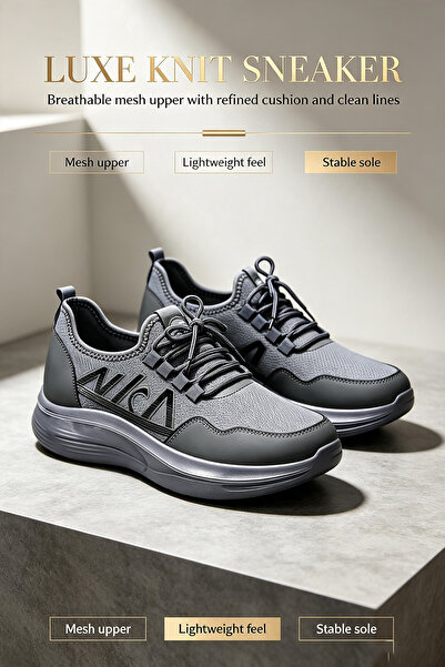 Al Masheel Store Men Breathable Mesh Sports Shoes, Made in Saudi Arabia, Ligh...