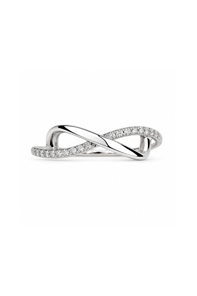 Generic Brand Ring made of 925 metallic gray precious alloy, Large Infinity M...