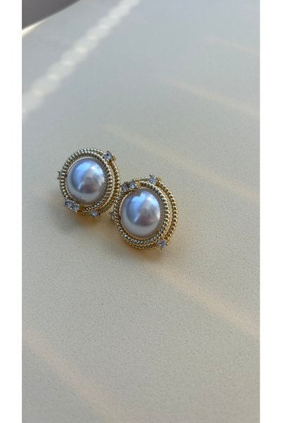 Reverie Atelier Kadın 14K Altın Kaplama Pirinç Yuvarlak Sarmal Zirkon Taşlı G...