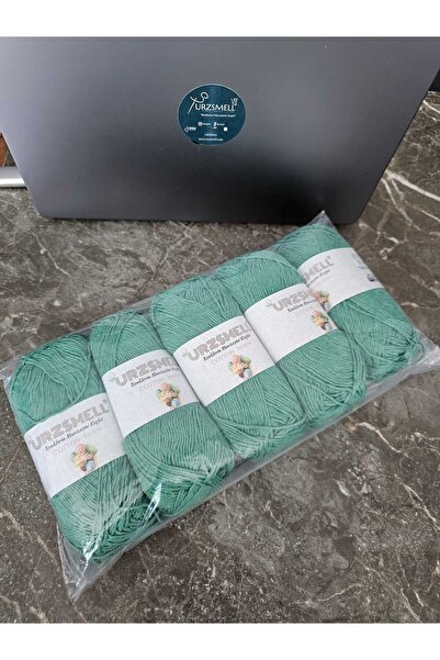 urzsmell خيط حياكة قطني 5 عبوات 500 جرام. النعناع الأخضر (كمية 100 جرام، 200 ...
