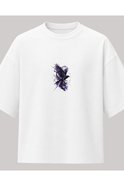 Ebiidesign Purple Raven Oversize T-Shirt – Purple Raven Printed