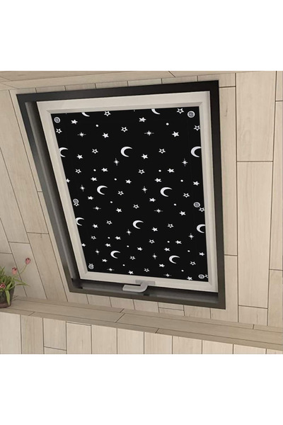OEM Eurohome Rulou opac 100%, Fără găurire, Lună/Stele, Velux Roto11/14