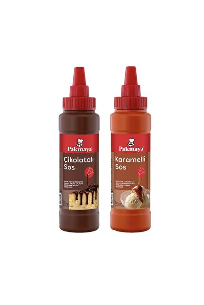 Pakmaya Sıvı Tatlı-Pasta-Dondurma Sosu 300 ml Çikolata ve Karamelli 2 li Set