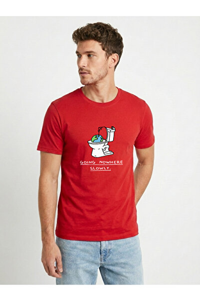 Let's Wear Toilet World - Going Nowhere Slowly Printed Tshirt