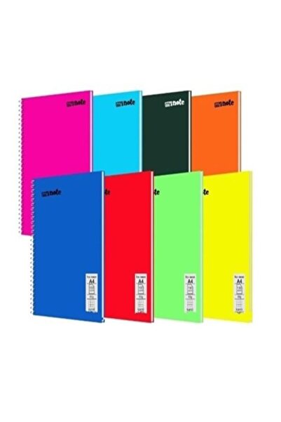 inci çelik aksesuar Spiral Notebook A4 Umur Neon Pp Cover Checkered 60 Yp