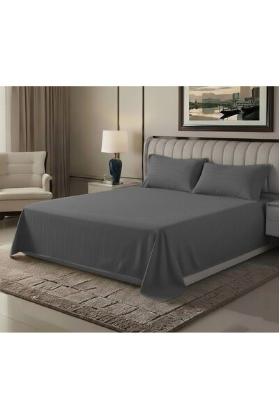 MAXQON ® Flat Bed Sheet Set – 1 Flat Sheet with 2 Pillow cases – (For All Mat...