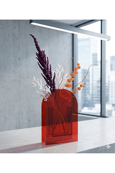 Trend Pleksi Vază decorativă din plexiglas (Roșu Claret)