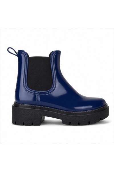 Black Flex PLATFORM TABAN KADIN YAĞMUR BOTU LACİVERT 36-40