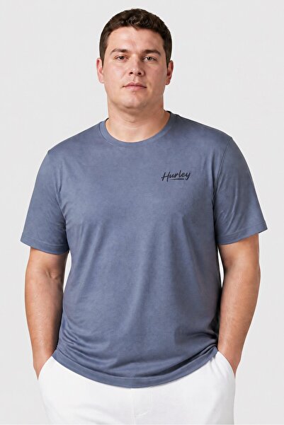 Hurley Men Sportswear Fit Short Sleeve Outdoor T-Shirt, Slate Blue