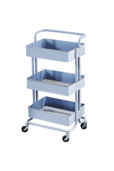 Generic 3-Tier Heavy Duty Metal Rolling Utility Cart with Lockable Wheels and...