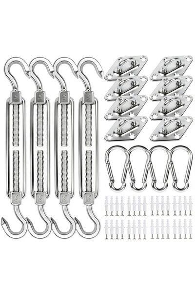 Generic YOFIT Shade Sail Hardware Kit 5 inch for Triangle Rectangle Sun Shade...