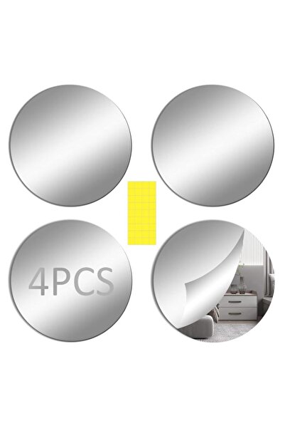 Generic TSKDKIT 30 cm Wall Mirror Self-Adhesive No Glass Mirror Round Decorat...