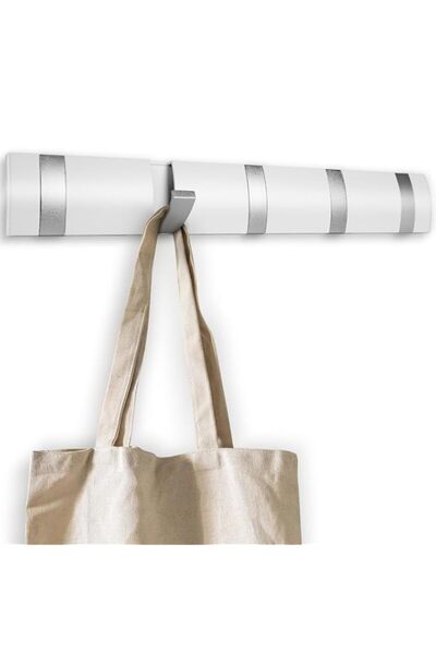 Generic Wall Mount Coat Rack, Foldable Hook Organizer, 5 Retractable Hooks, A...