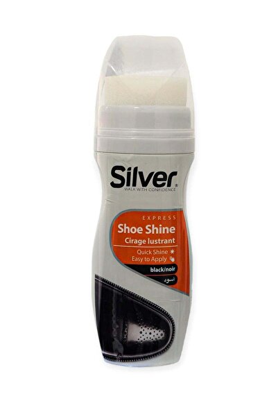 Silver ملمع أحذية فوري سائل فاخر أسود 75 مل