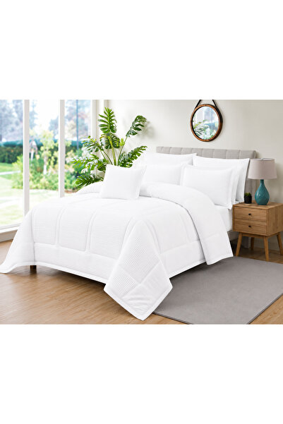 N.zone In Zone Hotel Single and a Half Bedspread Set, 4 Pieces || White