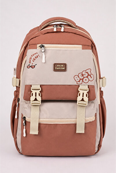 WANDER BAG 7370 Σχολικό και καθημερινό σακίδιο πλάτης κορεάτικου στυλ με πολλ...