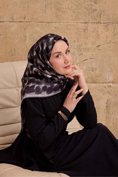 Silk Home Twill İpek Eşarp Noiré Siyah