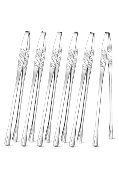 Generic 6 Pcs Stainless Steel Heavy Duty BBQ Grill Tongs Set(11 Inch), Korean...