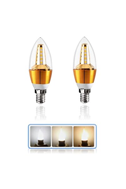 Generic E14 LED Bulb (2 Packs) Candle Filament Vintage Style 3 Color Changing...