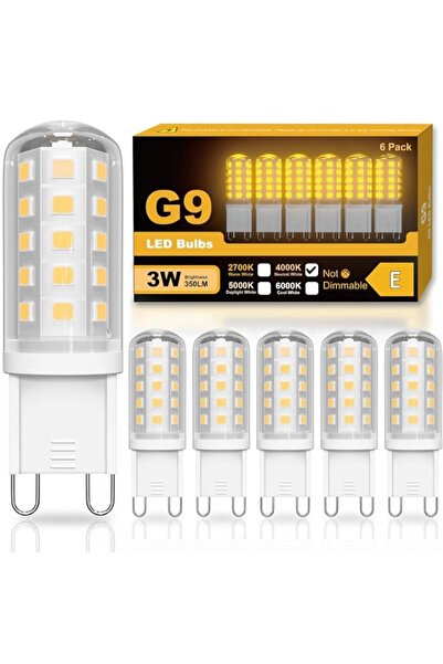 Generic G9 LED Bulbs Neutral White 3W, Equivalent 30W - 40W G9 Halogen Bulbs,...