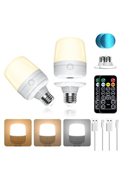 Generic USB Rechargeable Light Bulb, 7W Dimmable and Detachable Battery Light...