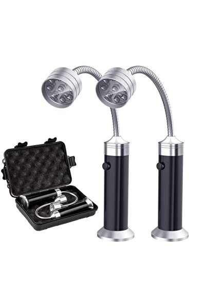 Generic SKEIDO 2pcs Magnetic LED Grill Light Lamp 360 Degree Adjustable for B...