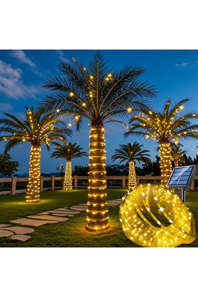 Generic Honche Solar Rope Light 33FT 100L IP65 Waterproof Outdoor LED Copper ...